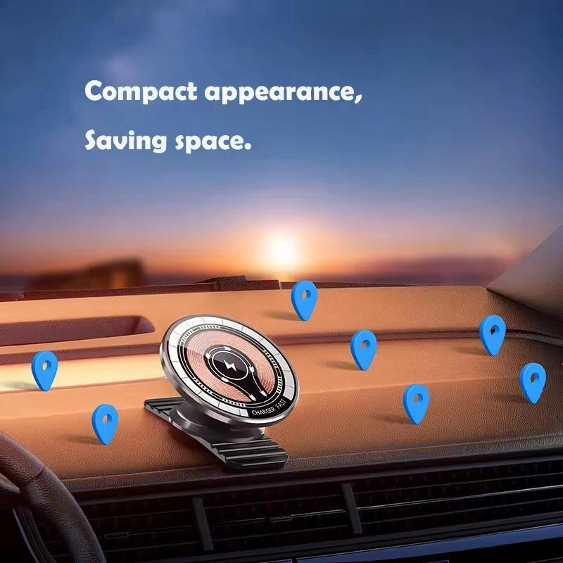 C85 Wireless Fast Charger Magnetic Sensor Mobile Holder-حامل الهاتف المحمول بمستشعر مغناطيسي وشاحن لاسلكي سريع C85-Auto-Emporio-Kuwait.0