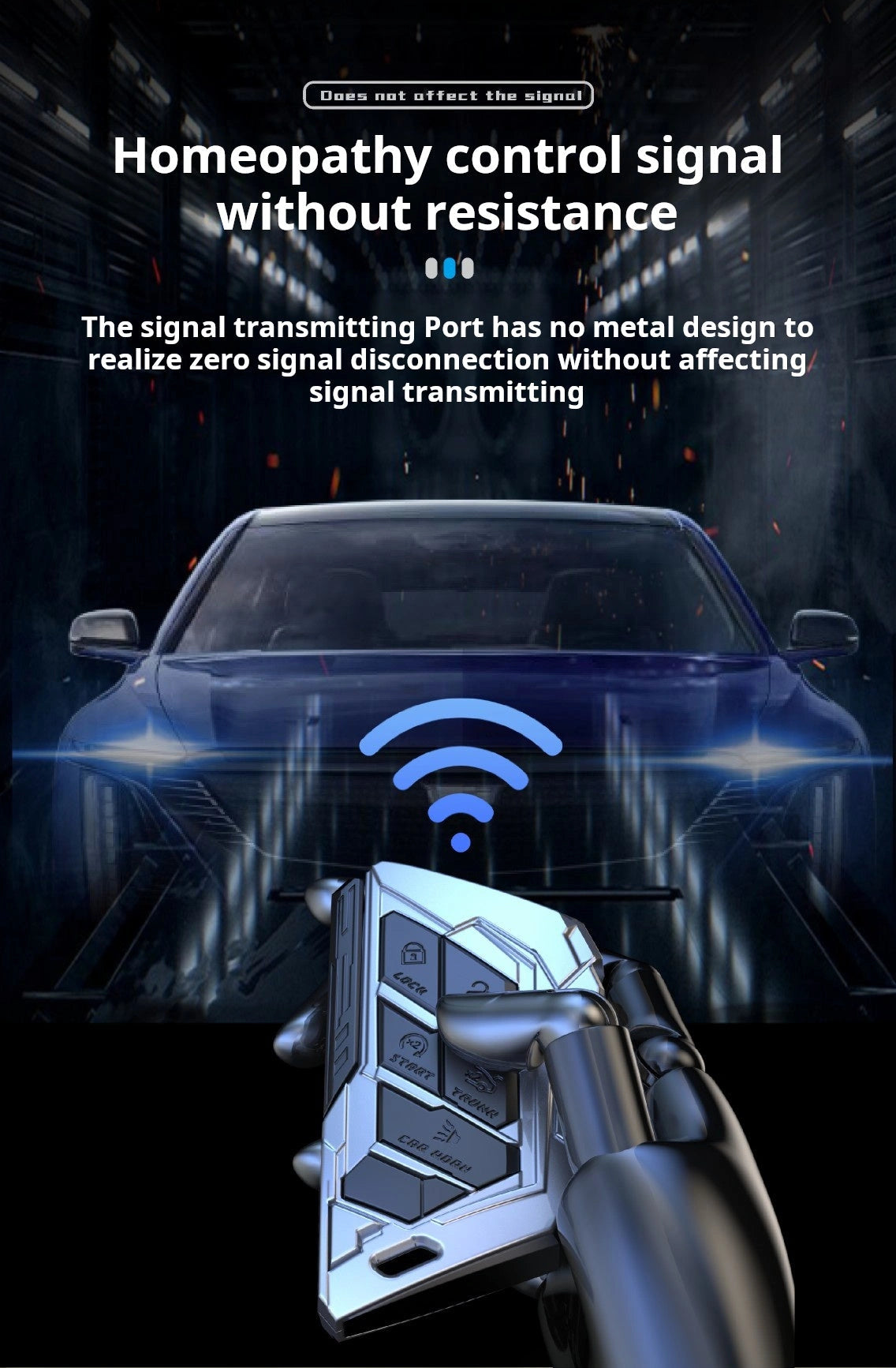 CADILLAC Zinc Alloy Key Remote Cover with two keychains-غطاء جهاز التحكم عن بعد لمفتاح كاديلاك من سبائك الزنك مع سلسلتي مفاتيح-Auto-Emporio-Kuwait.0