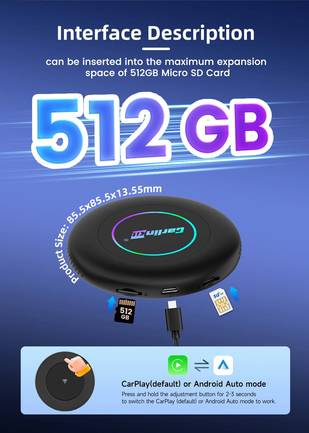 CARLINKIT 6350 Ultra 2 CarPlay Android 15 AI TBOX Qualcomm 4GSIM 8GB+128GB-كارلينكيت 6350 الترا 2 كاربلاي اندرويد 15 AI TBOX كوالكوم 4GSIM 8 جيجا + 128 جيجا-Auto-Emporio-Kuwait.0