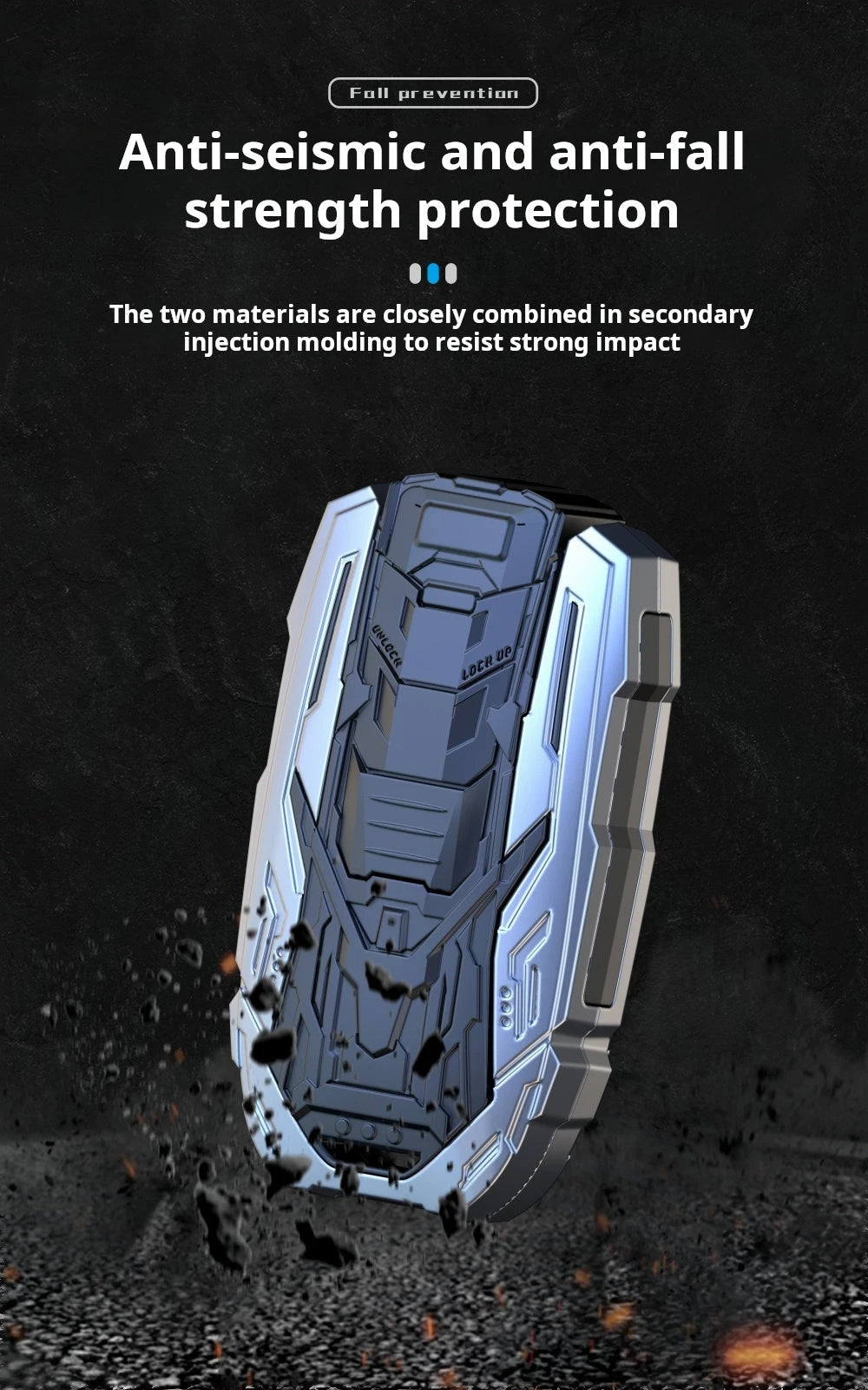 CHANGAN Zinc Alloy Key Remote Cover with two keychains-Black-CHANGAN غطاء مفتاح من سبيكة الزنك مع سلسلتي مفاتيح - أسود-Auto-Emporio-Kuwait.0