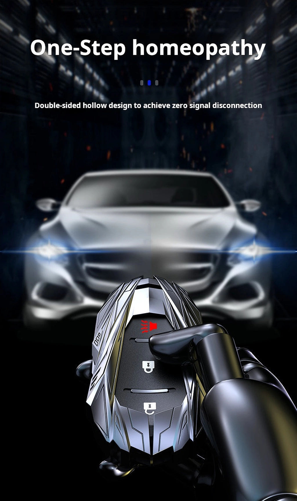 CHEVROLET Zinc Alloy Key Remote Cover with two keychains-Black-غطاء مفتاح التحكم عن بعد من سبيكة الزنك من شيفروليه مع سلسلتي مفاتيح - أسود-Auto-Emporio-Kuwait.0