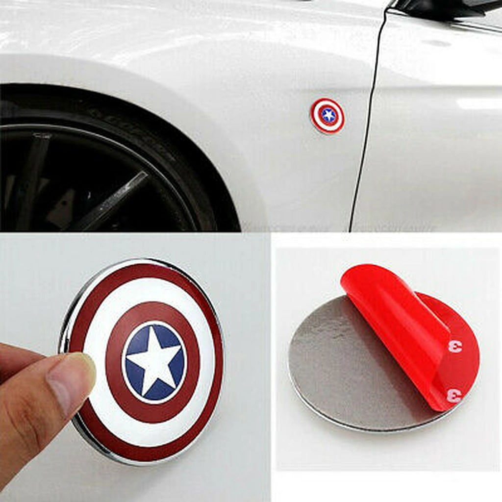 Captain America's Shield Badge Sticker-ملصق شارة درع كابتن أمريكا-Auto-Emporio-Kuwait.0