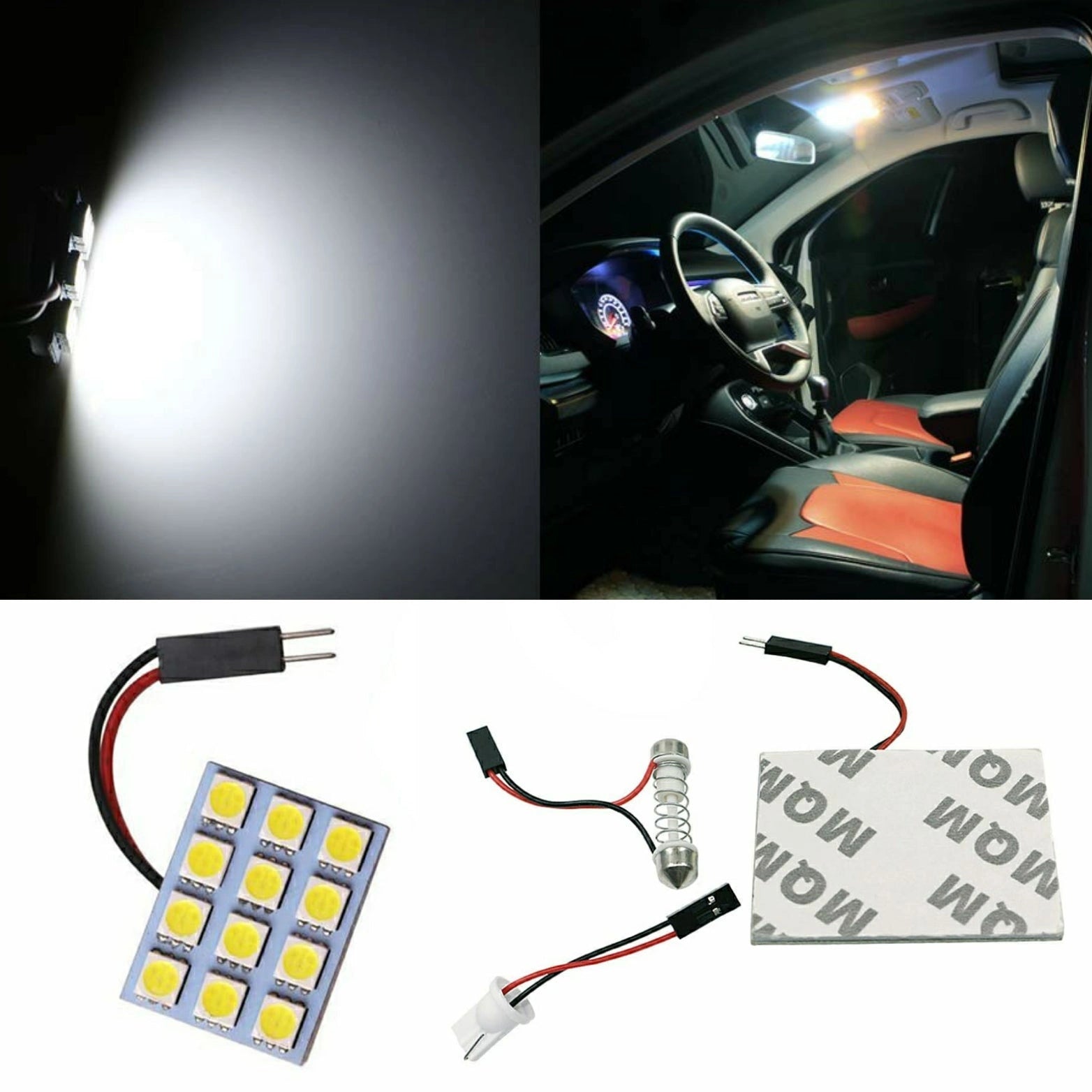Car Roof LED light 12 SMD 5050-ضوء سقف السيارة LED 12 SMD 5050-Auto-Emporio-Kuwait.0