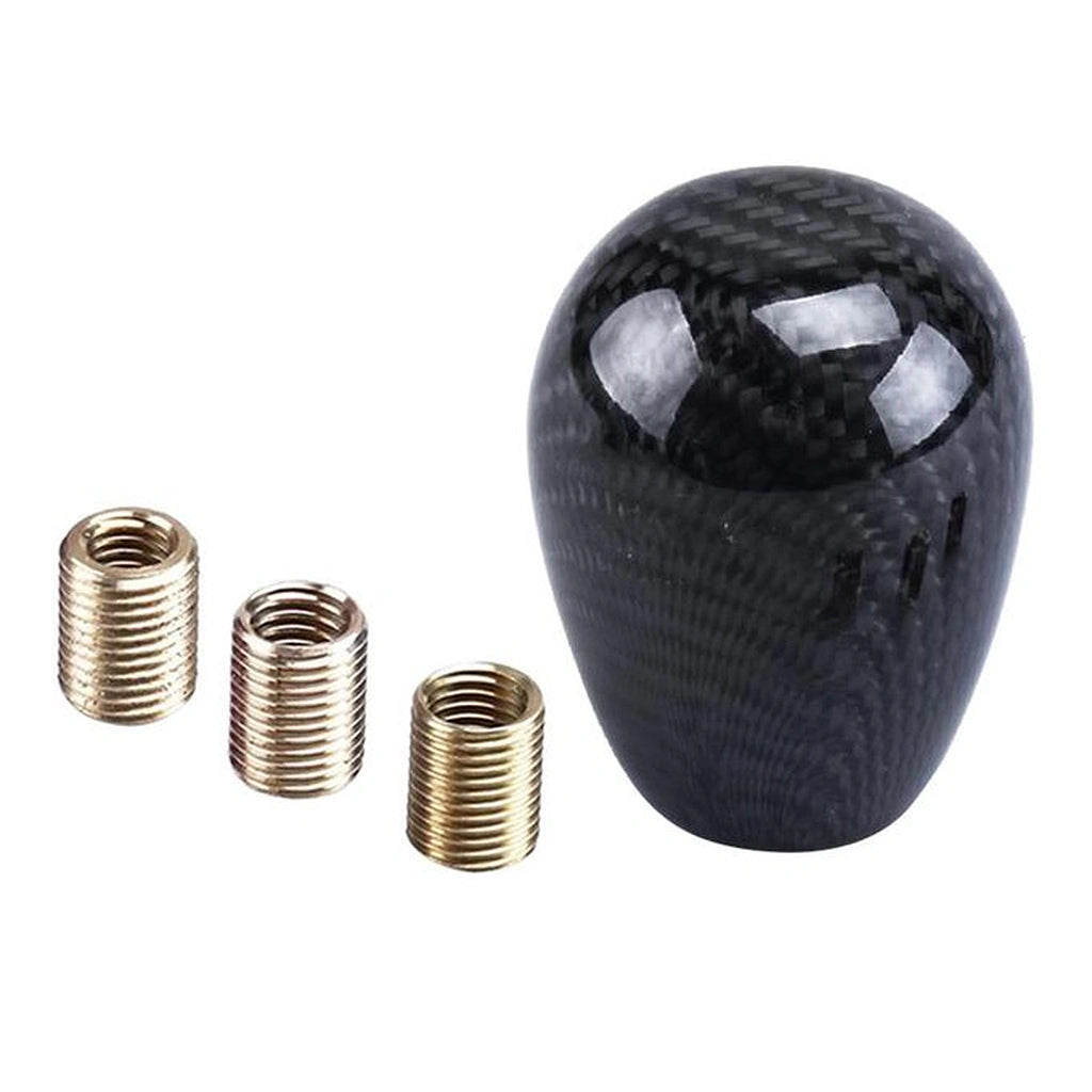 Carbon Fiber Gear Shift Knob Oval Shape-مقبض ناقل الحركة من ألياف الكربون ذو شكل بيضاوي-Auto-Emporio-Kuwait.0