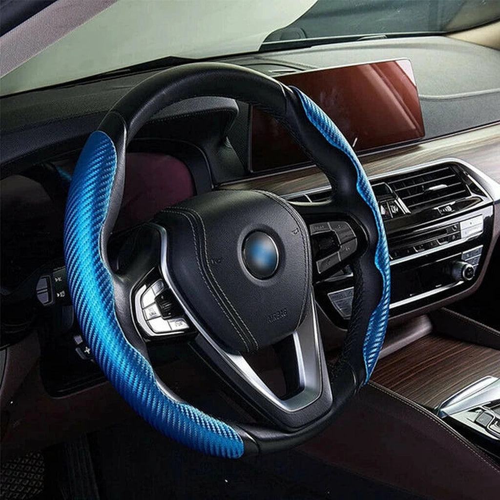 Carbon Fiber Grip Steering Wheel Covers-أغطية عجلة القيادة بمقبض من ألياف الكربون-Auto-Emporio-Kuwait.0