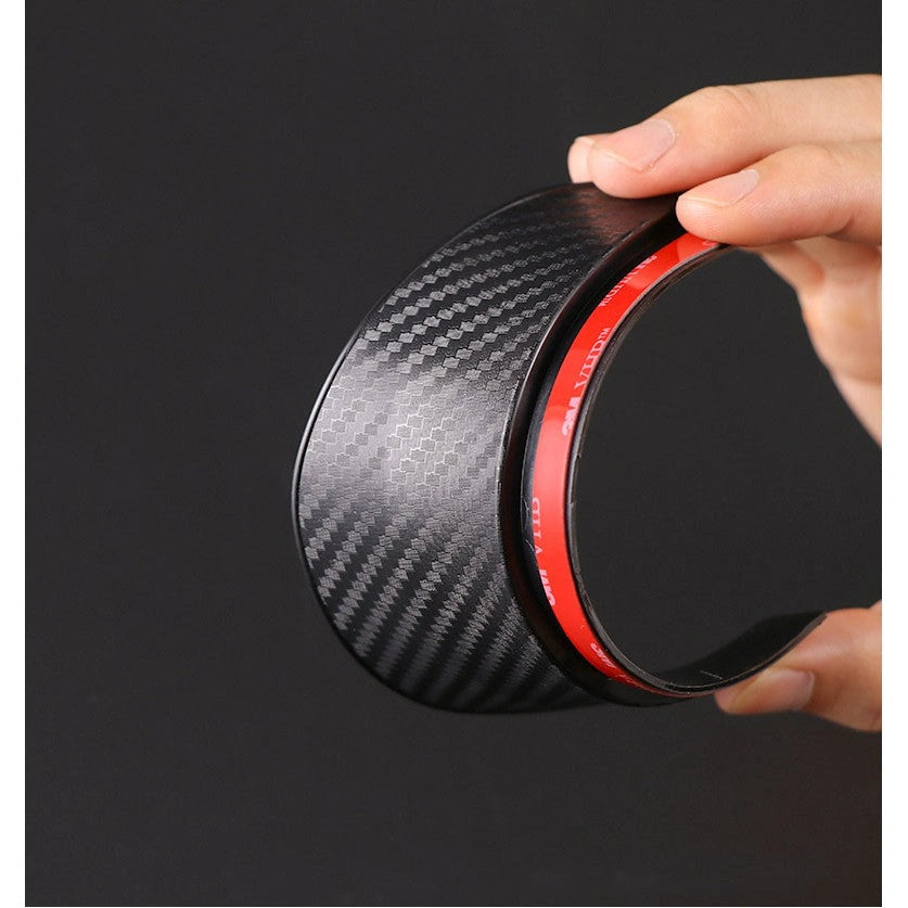 Carbon Fiber Side Mirror Rain Guards (2 pcs)-واقيات المطر للمرايا الجانبية من ألياف الكربون (قطعتان)-Auto-Emporio-Kuwait.0