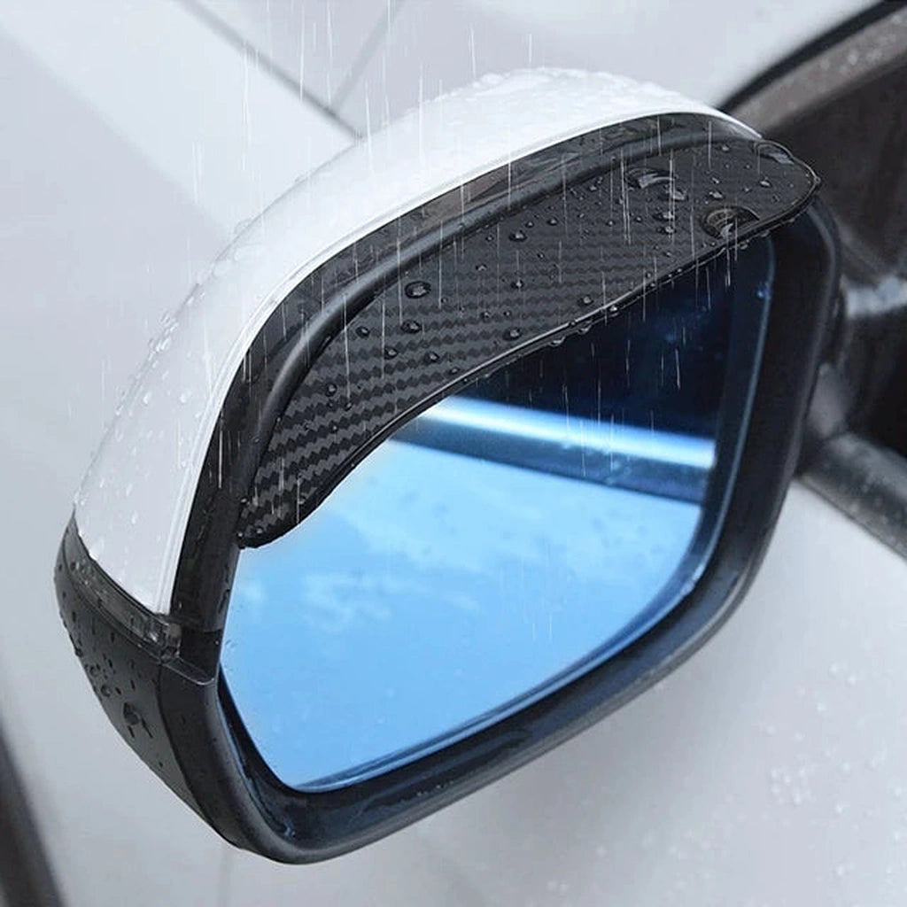 Carbon Fiber Side Mirror Rain Guards (2 pcs)-واقيات المطر للمرايا الجانبية من ألياف الكربون (قطعتان)-Auto-Emporio-Kuwait.0