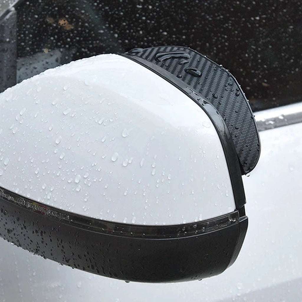 Carbon Fiber Side Mirror Rain Guards (2 pcs)-واقيات المطر للمرايا الجانبية من ألياف الكربون (قطعتان)-Auto-Emporio-Kuwait.0