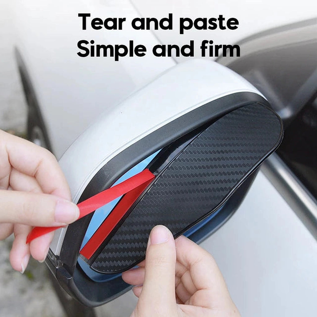 Carbon Fiber Side Mirror Rain Guards (2 pcs)-واقيات المطر للمرايا الجانبية من ألياف الكربون (قطعتان)-Auto-Emporio-Kuwait.0