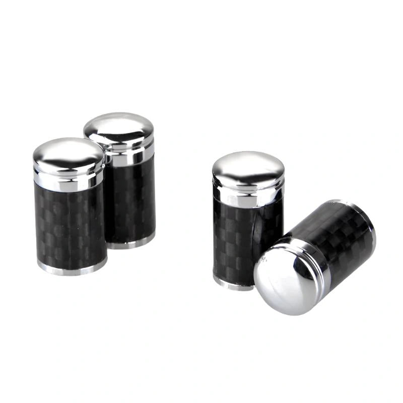 Carbon Fiber Tire Valve Caps (4 pcs)-أغطية صمامات الإطارات من ألياف الكربون (4 قطع)-Auto-Emporio-Kuwait.0