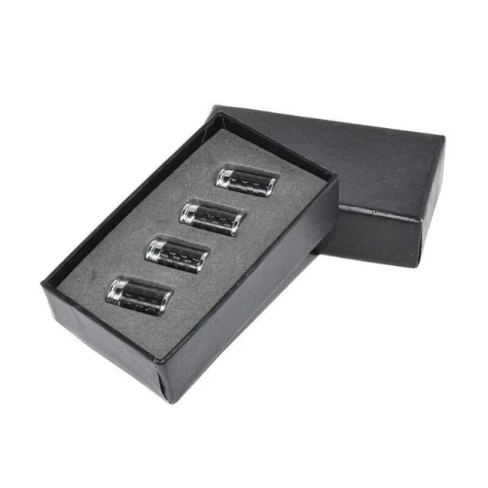 Carbon Fiber Tire Valve Caps (4 pcs)-أغطية صمامات الإطارات من ألياف الكربون (4 قطع)-Auto-Emporio-Kuwait.0