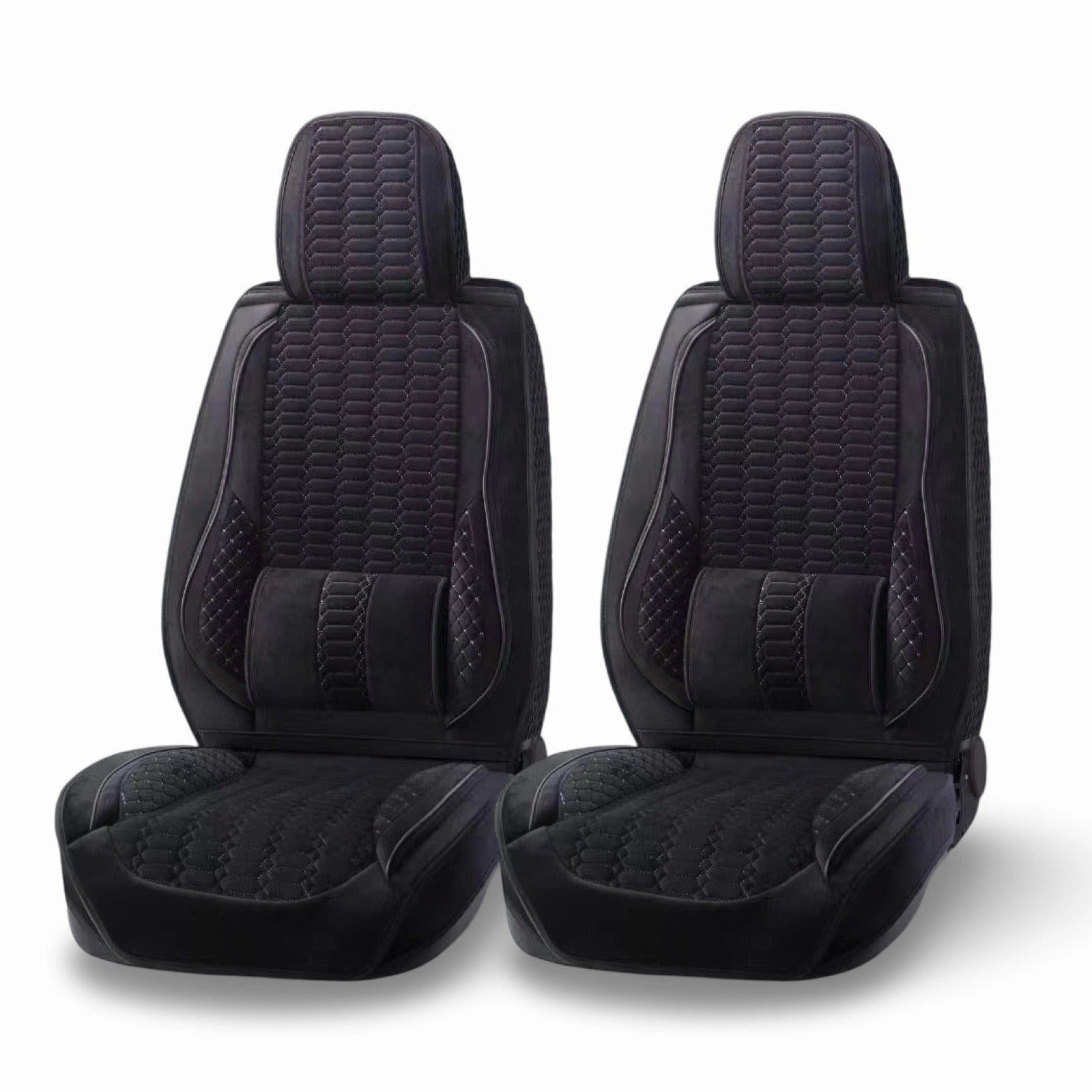 Comfort Velvet Seat Cushions (2 pcs)-وسائد مقعد مريحة مخملية (2 قطعة)-Auto-Emporio-Kuwait.0