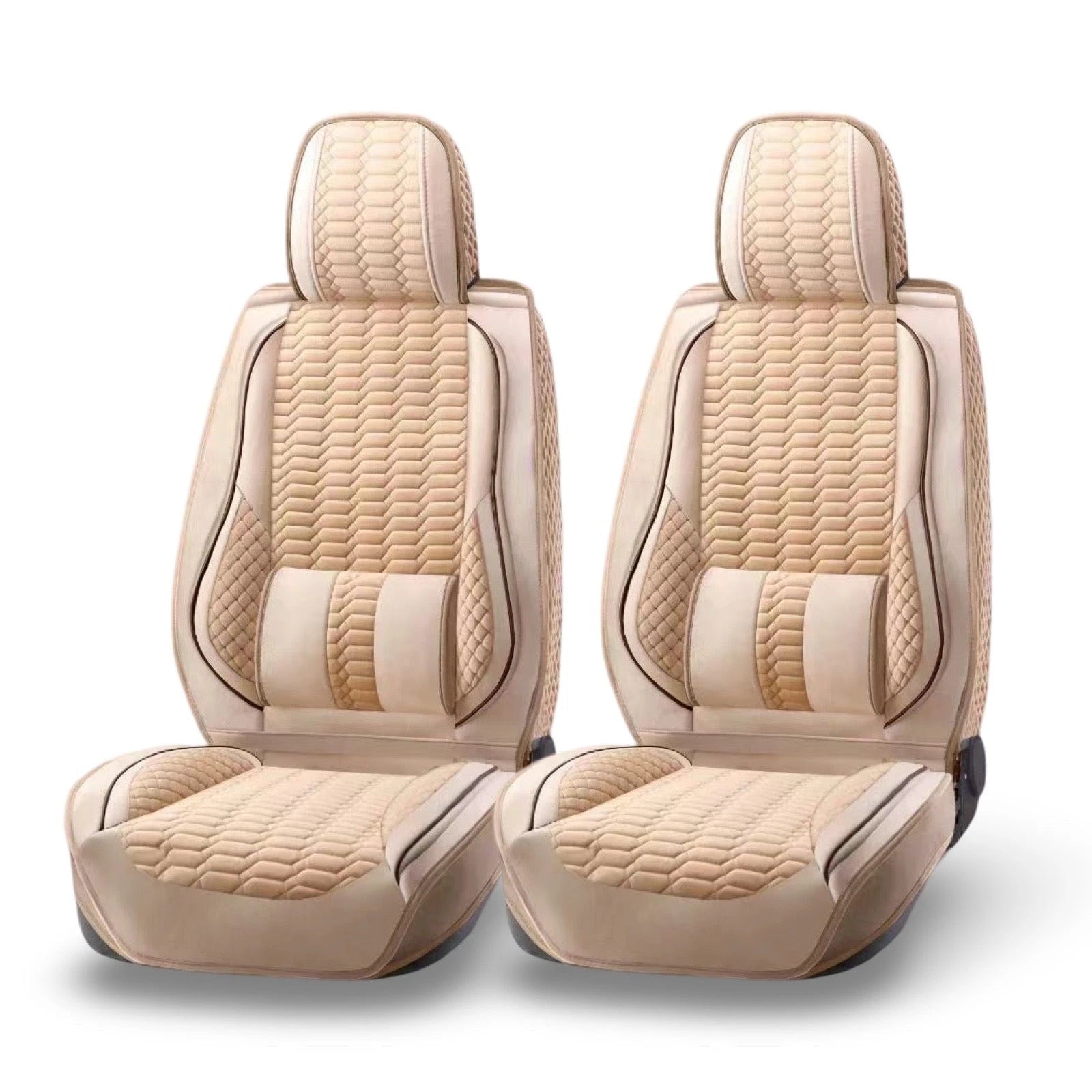 Comfort Velvet Seat Cushions (2 pcs)-وسائد مقعد مريحة مخملية (2 قطعة)-Auto-Emporio-Kuwait.0
