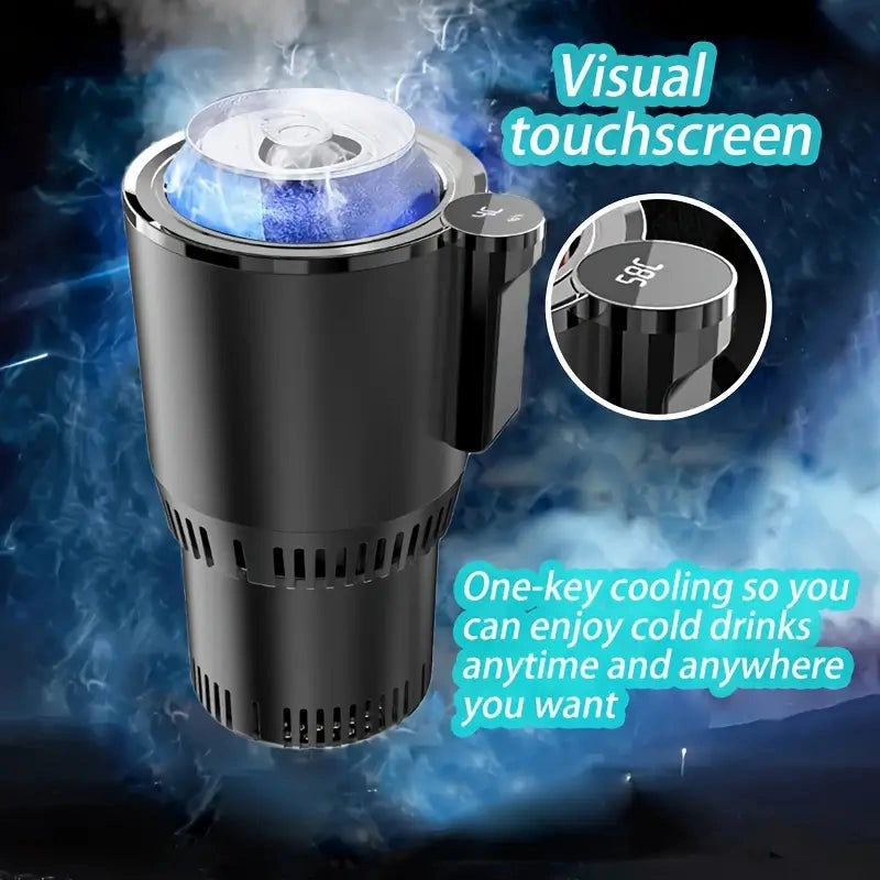 Car Electric Heating/Cooling Cup Holder Mug with Temperature Display-كوب حامل أكواب للتدفئة/التبريد الكهربائي للسيارة مع عرض لدرجة الحرارة-Auto-Emporio-Kuwait.0
