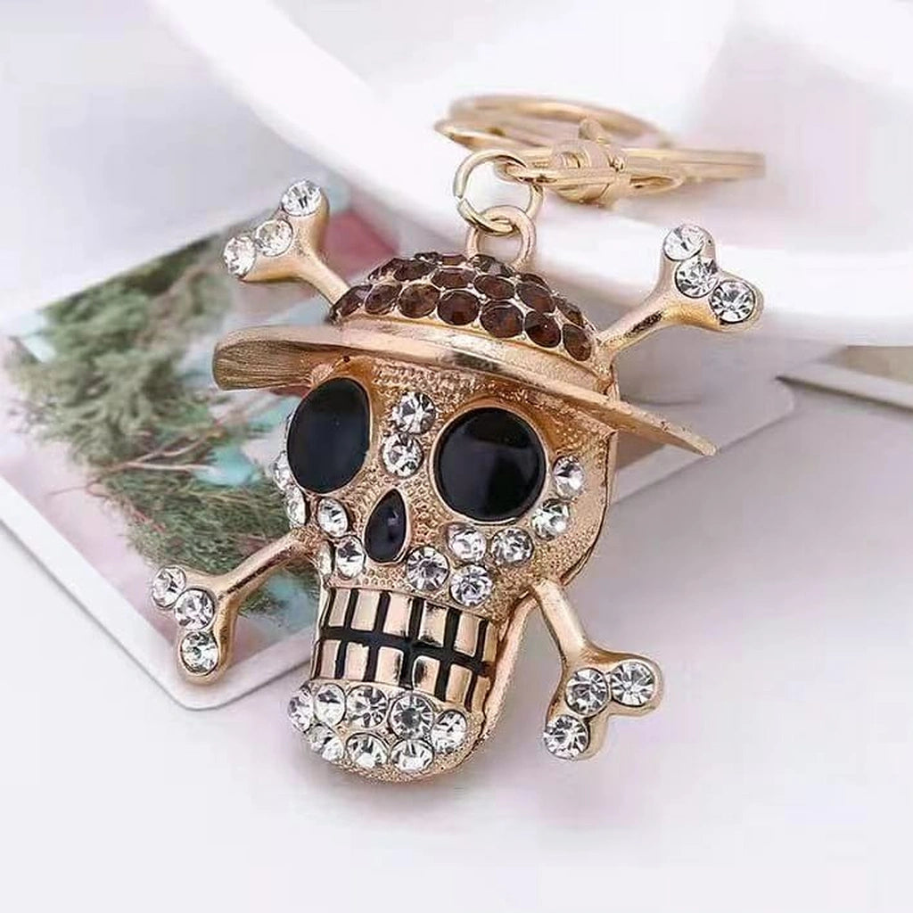 Crystal Skull Hat Keychain-كريستال الجمجمة قبعة المفاتيح-Auto-Emporio-Kuwait.0