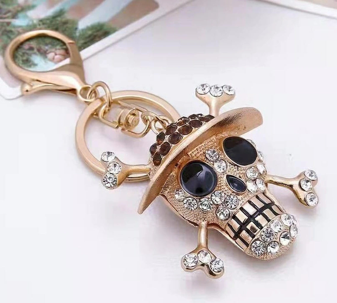 Crystal Skull Hat Keychain-كريستال الجمجمة قبعة المفاتيح-Auto-Emporio-Kuwait.0