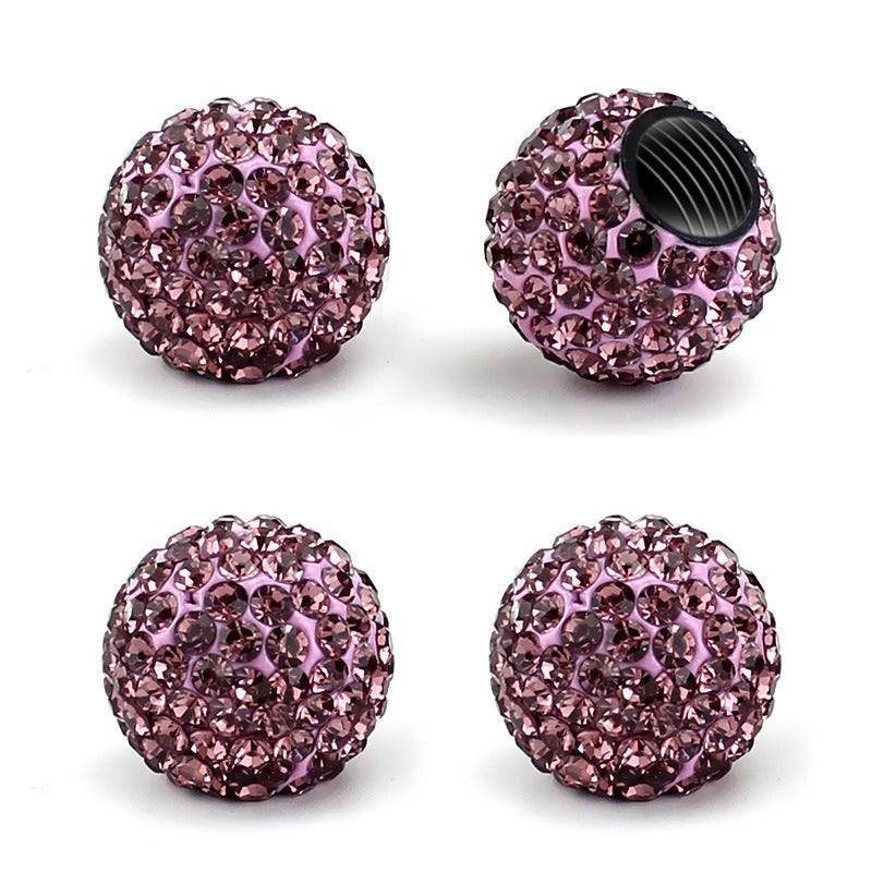 Crystal Tire Valve Caps (4 pcs)-أغطية صمامات الإطارات الكريستالية (4 قطع)-Auto-Emporio-Kuwait.0