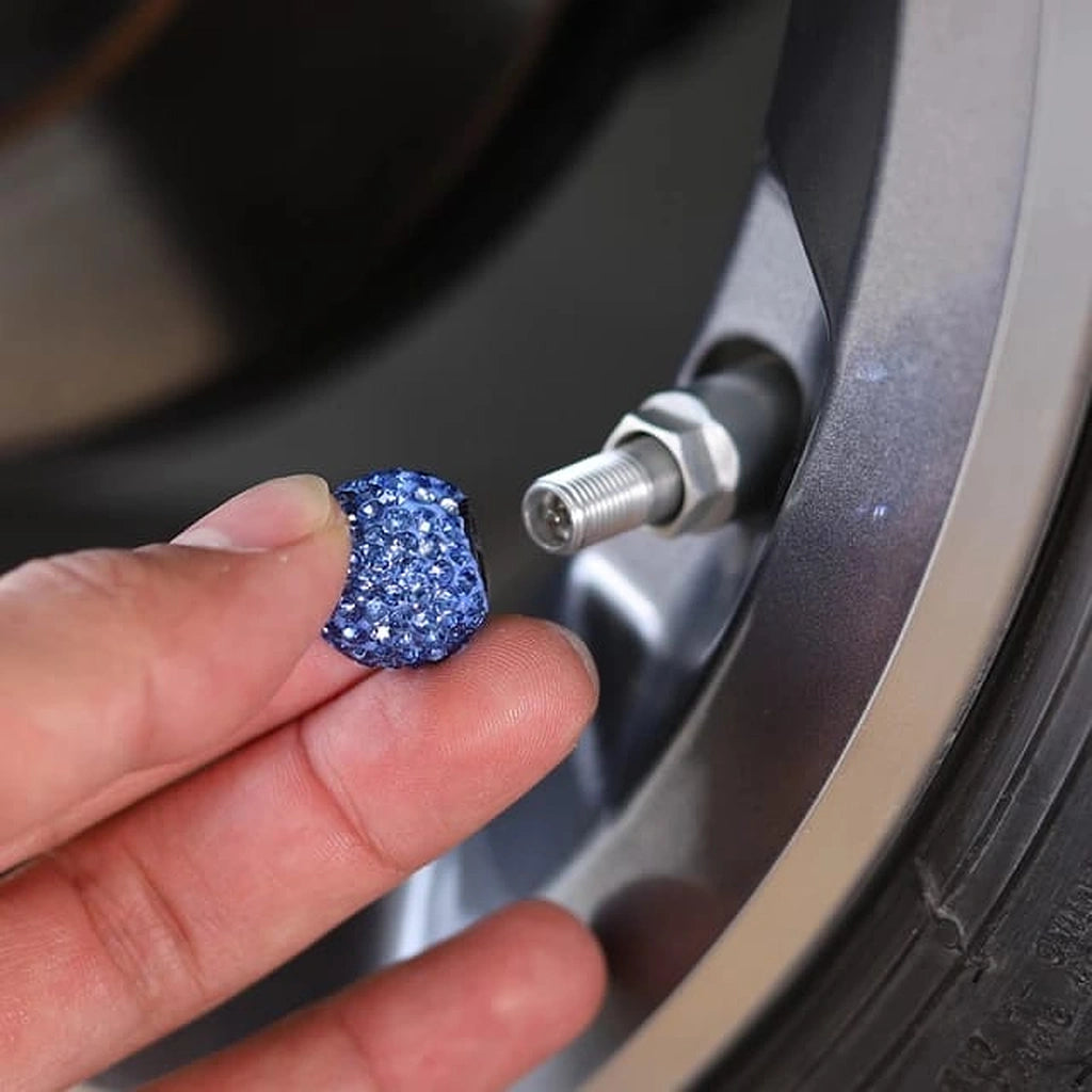 Crystal Tire Valve Caps (4 pcs)-أغطية صمامات الإطارات الكريستالية (4 قطع)-Auto-Emporio-Kuwait.0