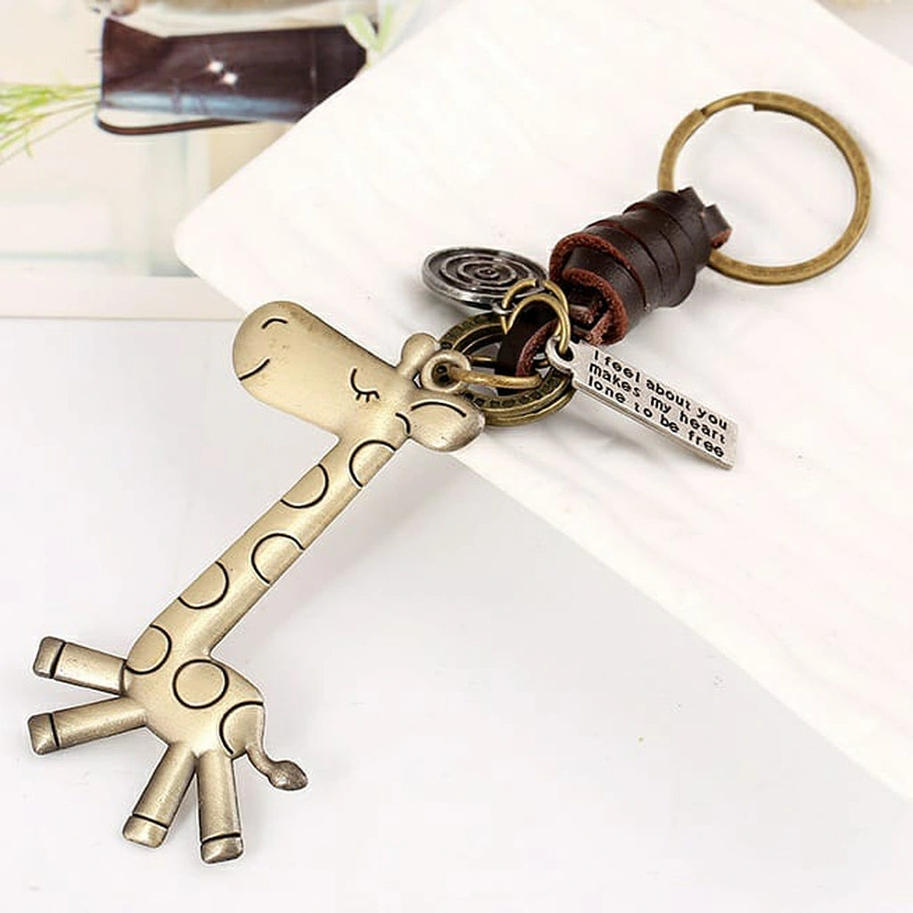Cute Giraffe Keychain-لطيف الزرافة المفاتيح-Auto-Emporio-Kuwait.0