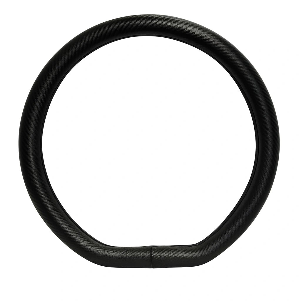 D Shape Carbon Fiber Steering Wheel Covers-أغطية عجلة القيادة من ألياف الكربون على شكل حرف D-Auto-Emporio-Kuwait.0