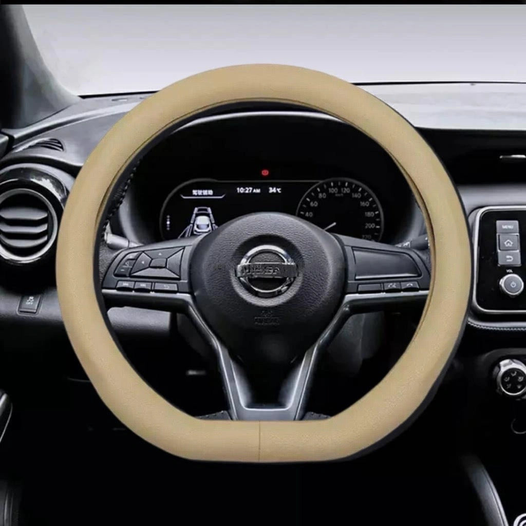 D-Shape PU Leather Steering Wheel Covers-أغطية عجلة القيادة من جلد البولي يوريثان على شكل D-Auto-Emporio-Kuwait.0