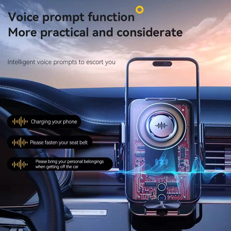 D1 Wireless Fast Charger Magnetic Sensor Mobile Holder-D1 شاحن لاسلكي سريع وحامل جوال مزود بمستشعر مغناطيسي-Auto-Emporio-Kuwait.0