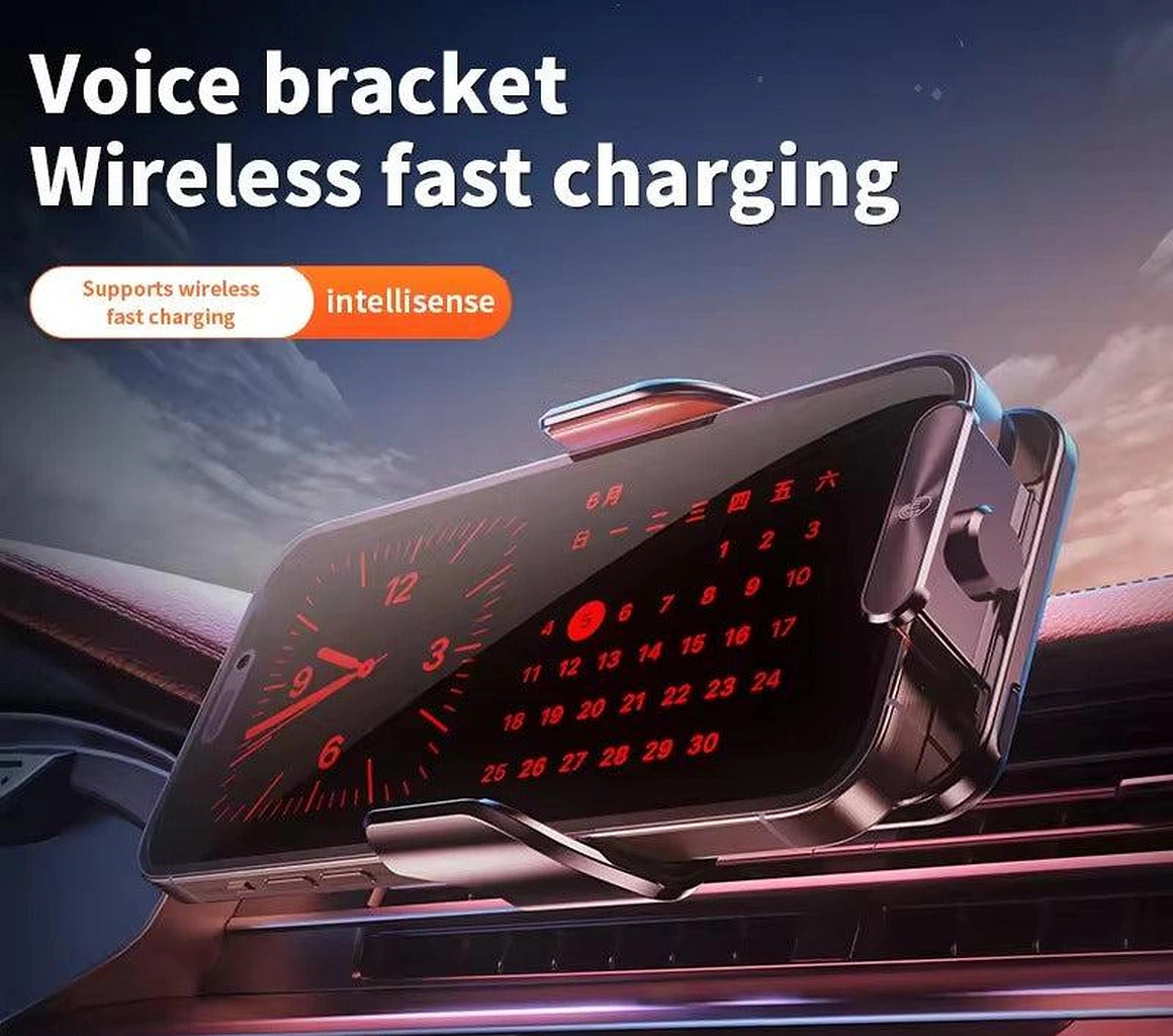 D1 Wireless Fast Charger Magnetic Sensor Mobile Holder-D1 شاحن لاسلكي سريع وحامل جوال مزود بمستشعر مغناطيسي-Auto-Emporio-Kuwait.0