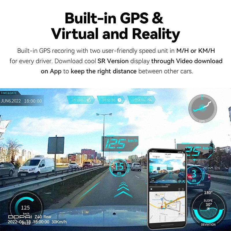 DDPAI Z40 1944P+1080P 2CH 2" IPS Screen Dash Cam with SONY IMX335 Sensor-DDPAI Z40 1944P+1080P 2CH 2 بوصة IPS شاشة داش كام مع مستشعر SONY IMX335-Auto-Emporio-Kuwait.0