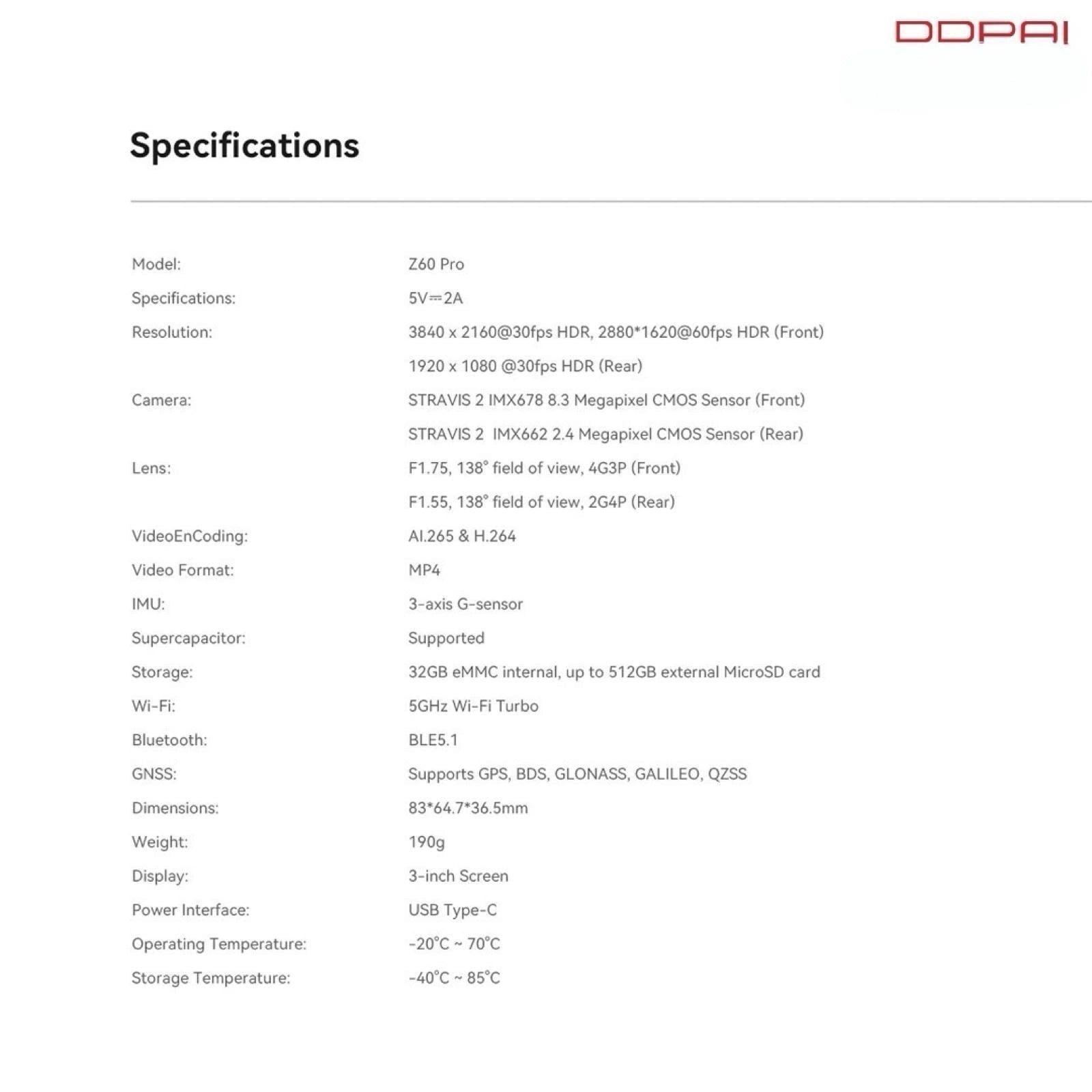 DDPAI Z60 PRO Dash Cam-DDPAI Z60 PRO داش كام-Auto-Emporio-Kuwait.0