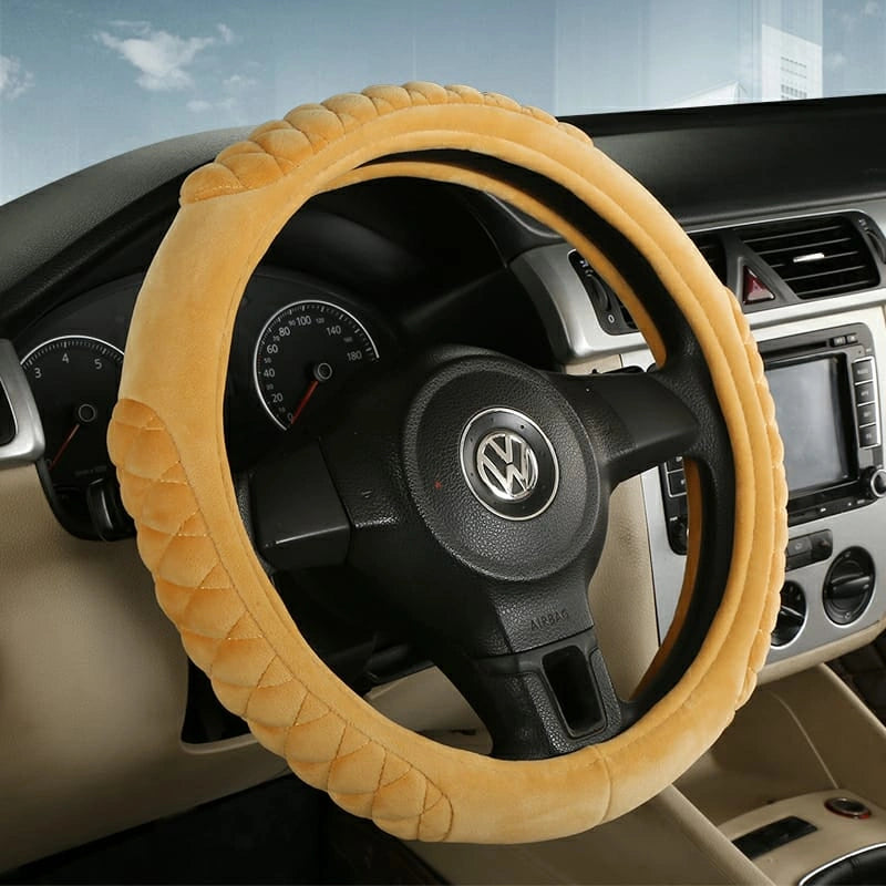 Delux Velvet Steering Wheel Covers L011(Large)-أغطية عجلة القيادة المخملية ديلوكس L011 (كبيرة)-Auto-Emporio-Kuwait.0
