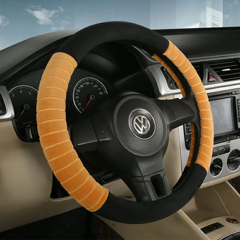 Delux Velvet Steering Wheel Covers M006 (Medium)-أغطية عجلة القيادة ديلوكس مخملية M006 (متوسطة)-Auto-Emporio-Kuwait.0
