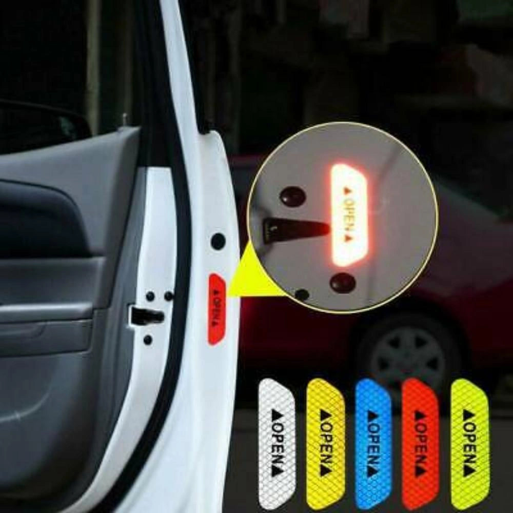 Door Open Warning Reflective Sticker (4 pcs)-ملصق عاكس للتحذير من فتح الباب (4 قطع)-Auto-Emporio-Kuwait.0