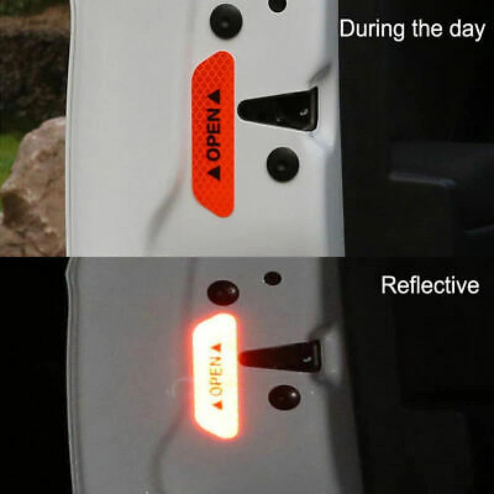 Door Open Warning Reflective Sticker (4 pcs)-ملصق عاكس للتحذير من فتح الباب (4 قطع)-Auto-Emporio-Kuwait.0