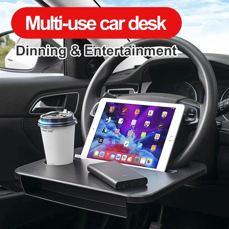 Dual Food Tray with Gap Filler and Cup Holder-صينية طعام مزدوجة مع حشوة للفجوات وحامل أكواب-Auto-Emporio-Kuwait.0