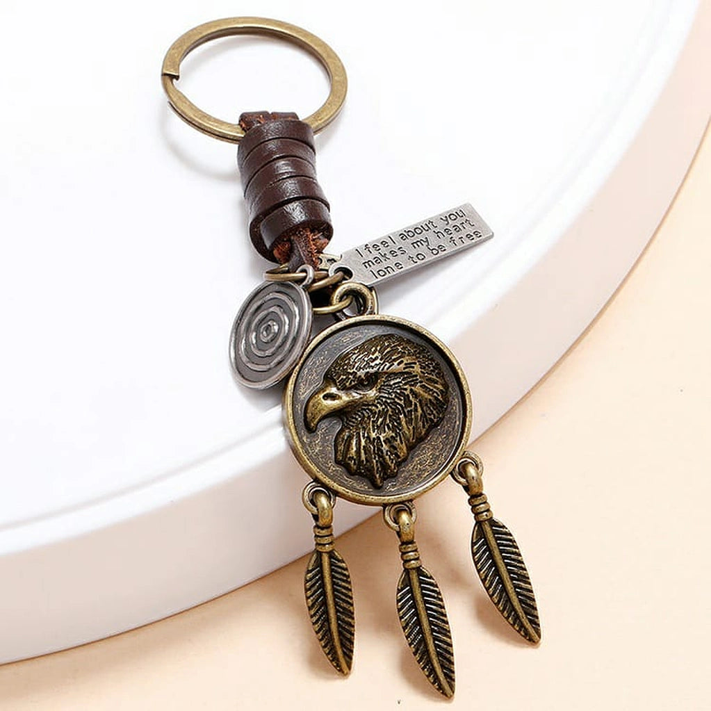 Eagle Dream Catcher Keychain-سلسلة مفاتيح صائدة الأحلام النسر-Auto-Emporio-Kuwait.0