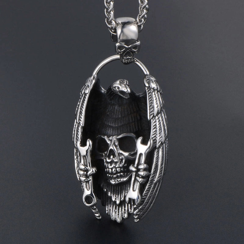 Eagle and Skull Pendant-قلادة النسر والجمجمة-Auto-Emporio-Kuwait.0
