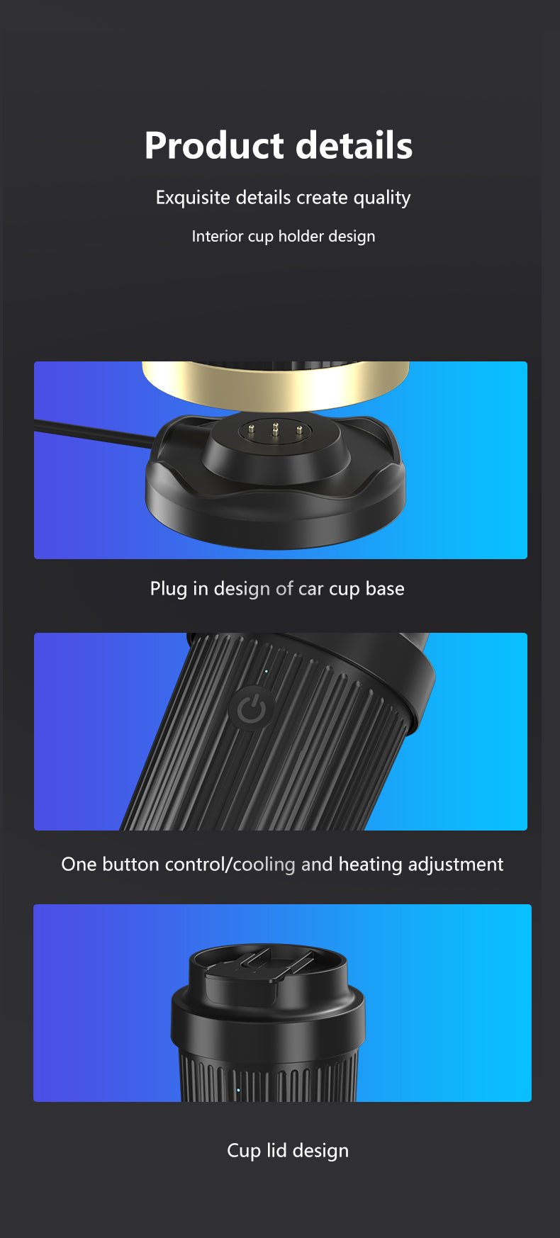 Car Electric Heating/Cooling Cup Holder Mug