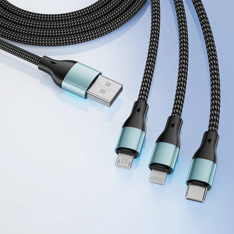 Fast Charging Car Charger with 3-in-1 Cable-شاحن سيارة سريع الشحن مع كابل 3 في 1-Auto-Emporio-Kuwait.0