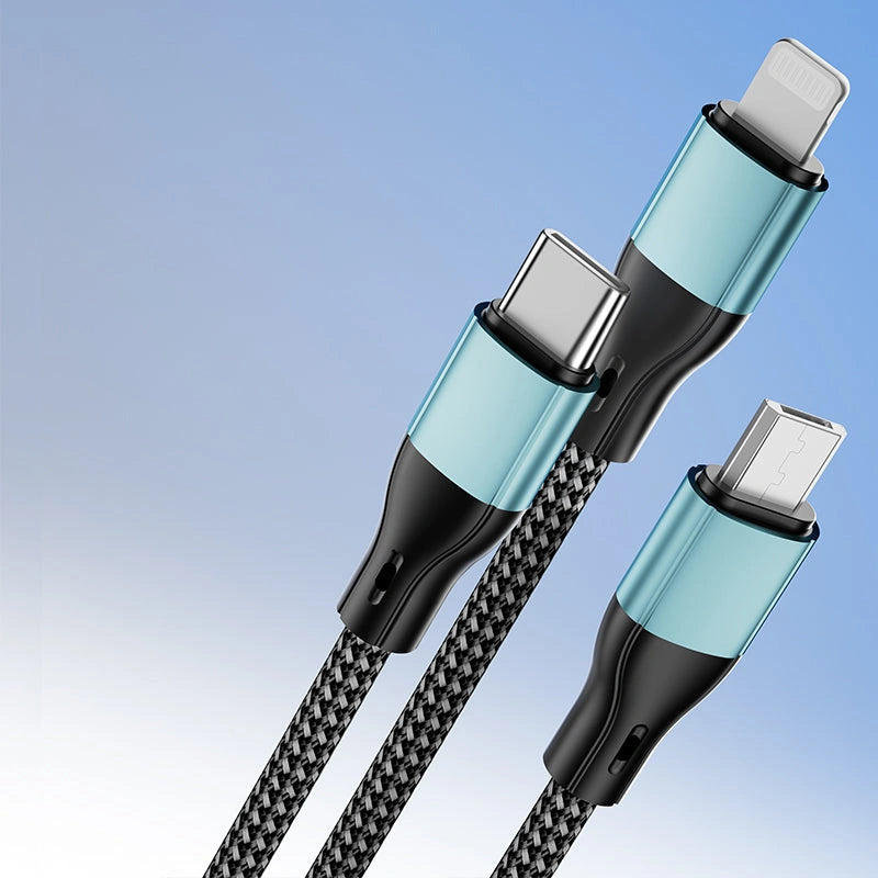 Fast Charging Car Charger with 3-in-1 Cable-شاحن سيارة سريع الشحن مع كابل 3 في 1-Auto-Emporio-Kuwait.0