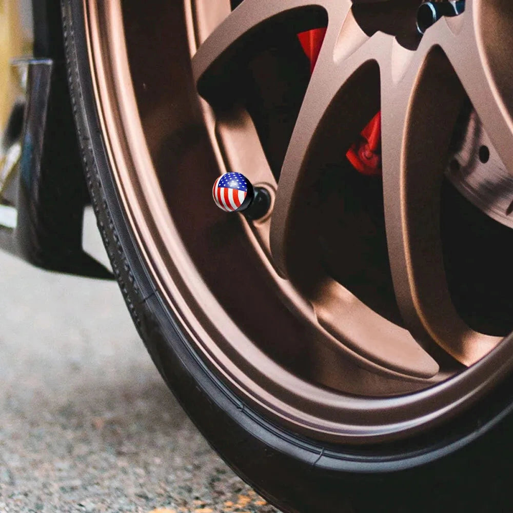 Flag Tire Valve Caps (4 pcs)-أغطية صمامات إطارات فلاج (4 قطع)-Auto-Emporio-Kuwait.0