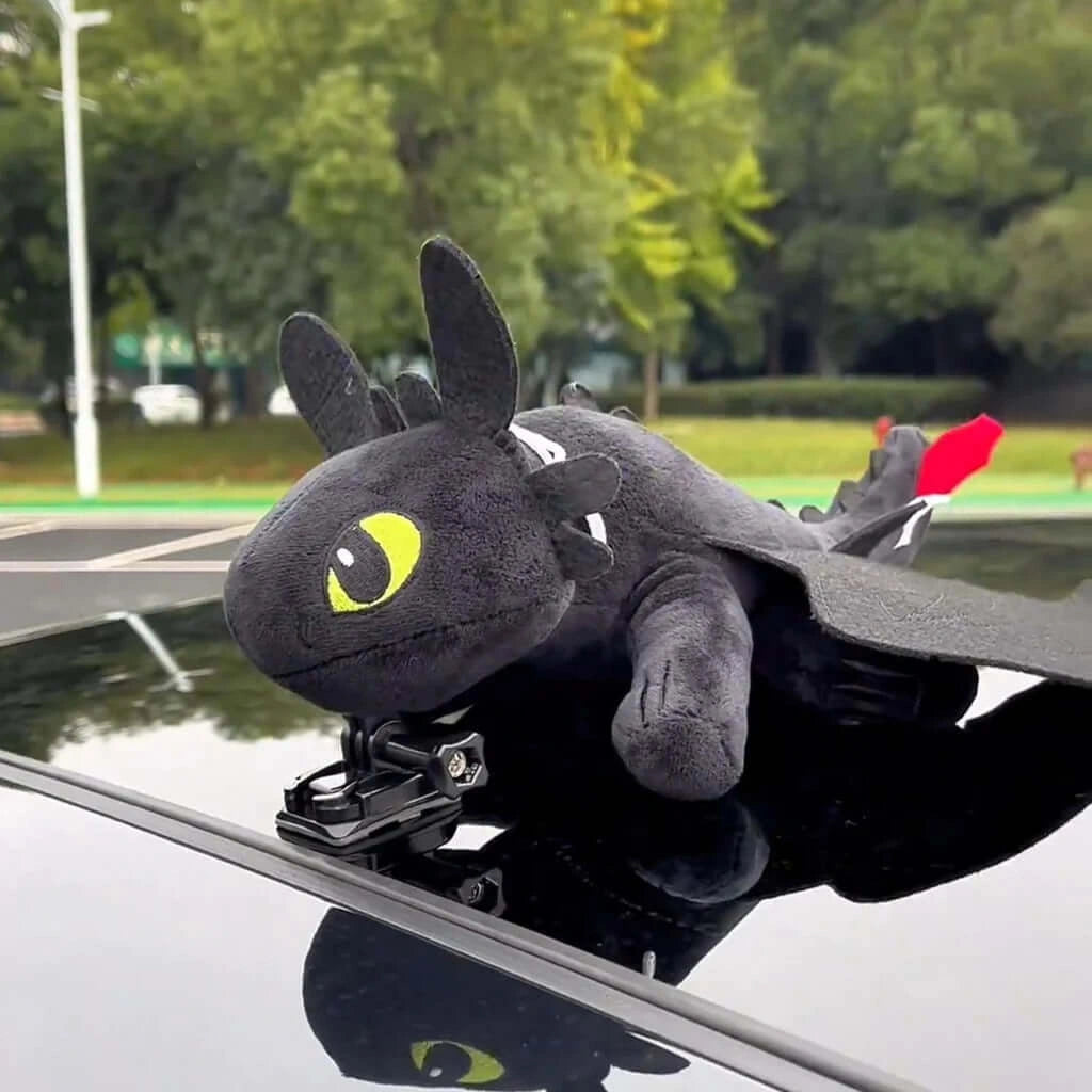 Flying Night Fury Toothless Dragon Plush Doll-دمية تنين فلاينج نايت فيوري بدون أسنان من القطيفة-Auto-Emporio-Kuwait.0
