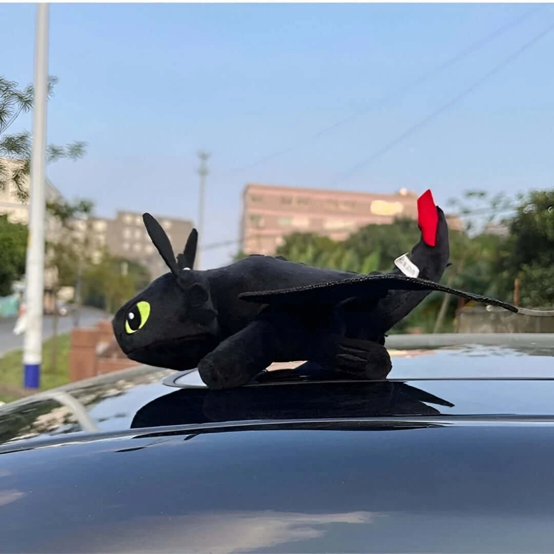 Flying Night Fury Toothless Dragon Plush Doll-دمية تنين فلاينج نايت فيوري بدون أسنان من القطيفة-Auto-Emporio-Kuwait.0