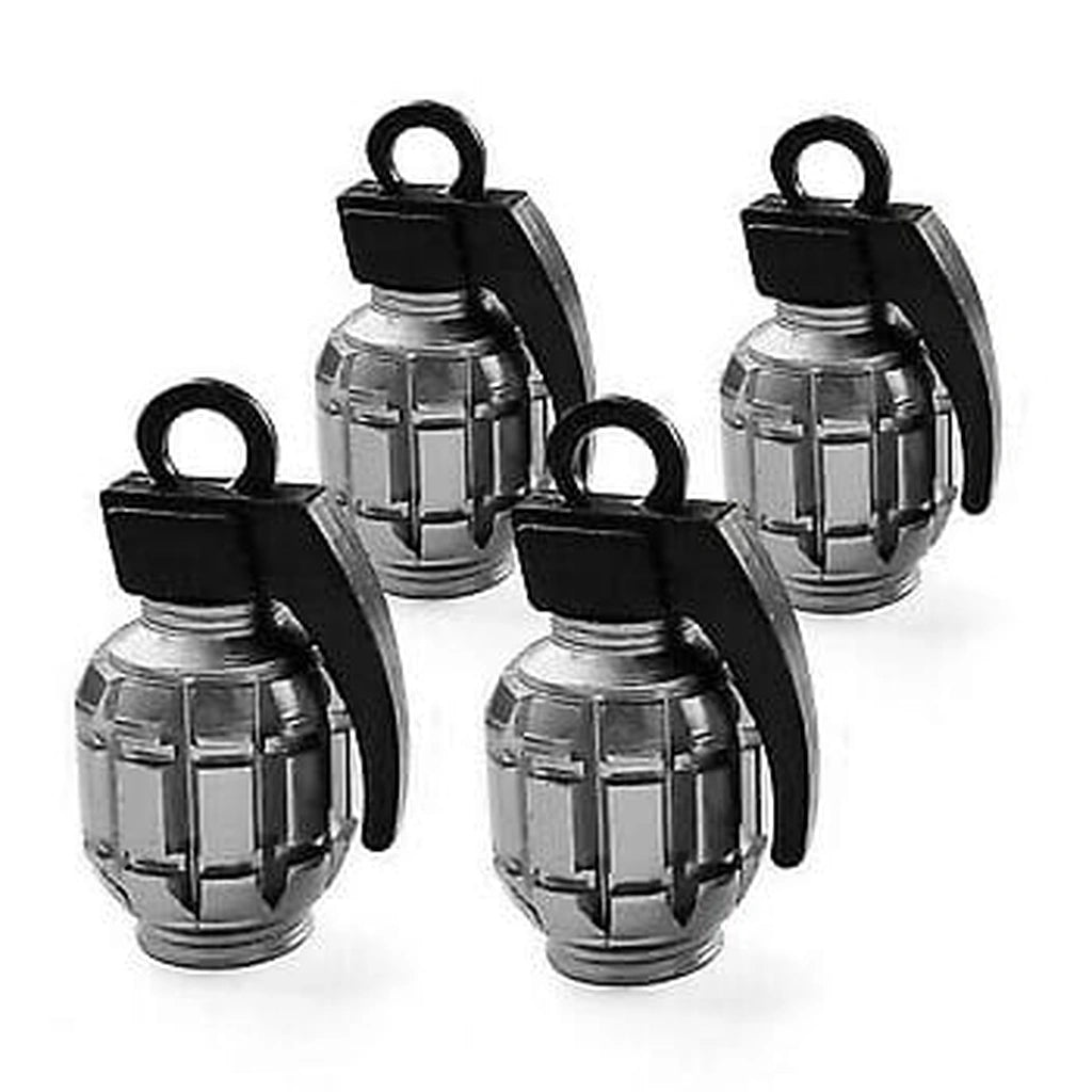 Grenade Bomb Tire Valve Caps (4 pcs)-أغطية صمامات إطارات قنبلة يدوية (4 قطع)-Auto-Emporio-Kuwait.0