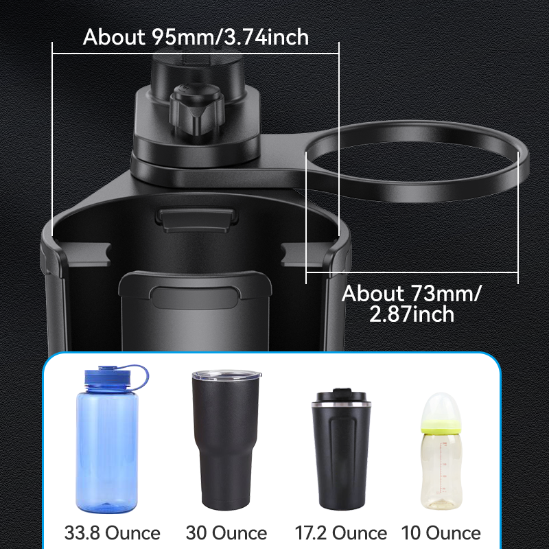 2-in-1 Car Cup Holder with Adjustable Magsafe Mobile Holder 4