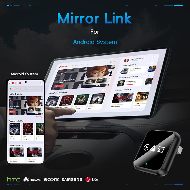 4-in-1 Wireless CarPlay & Android Auto Adapter with AirPlay & Screen Mirroring 2