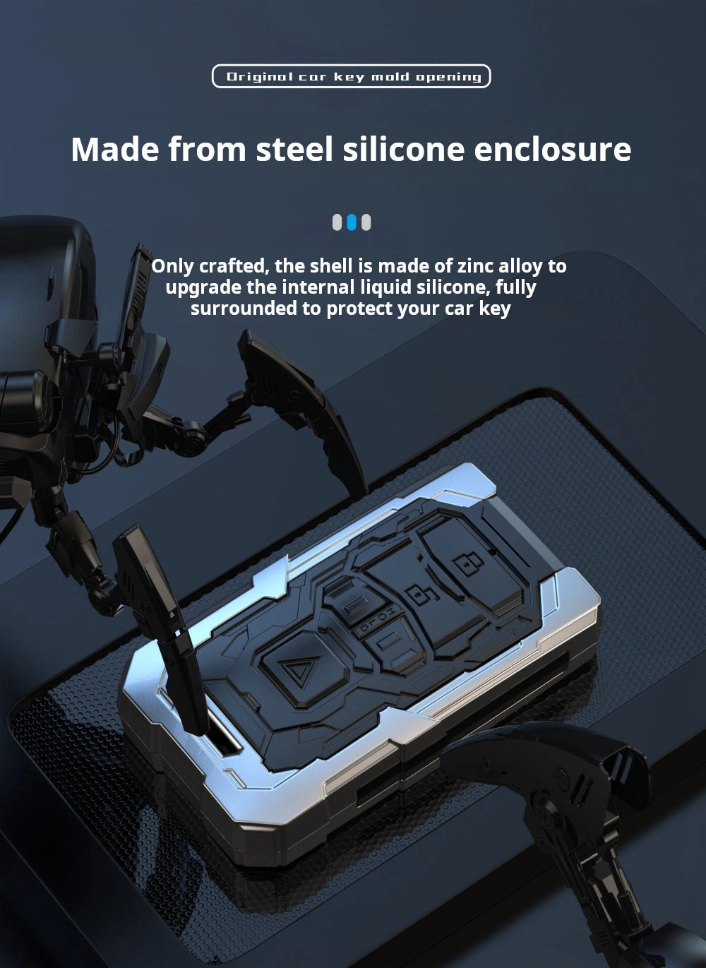 HONDA Zinc Alloy Key Remote Cover with two keychains-غطاء جهاز التحكم عن بعد لمفتاح سبائك الزنك من هوندا مع سلسلتي مفاتيح-Auto-Emporio-Kuwait.0