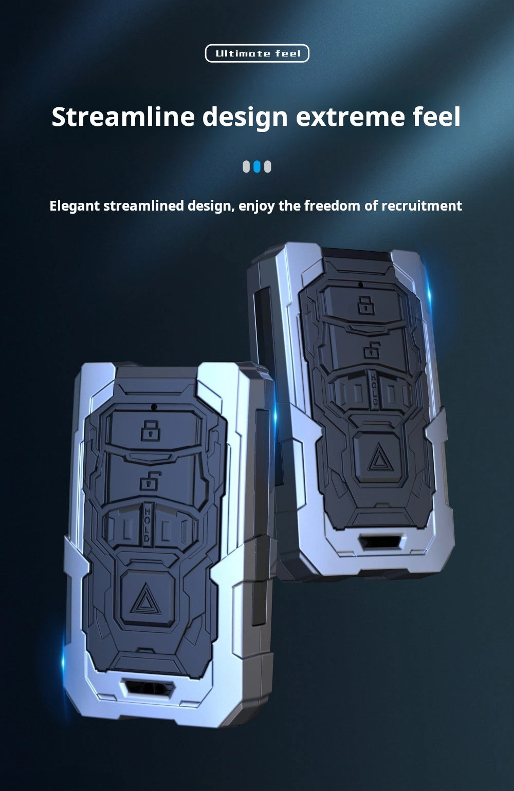 HONDA Zinc Alloy Key Remote Cover with two keychains-غطاء جهاز التحكم عن بعد لمفتاح سبائك الزنك من هوندا مع سلسلتي مفاتيح-Auto-Emporio-Kuwait.0