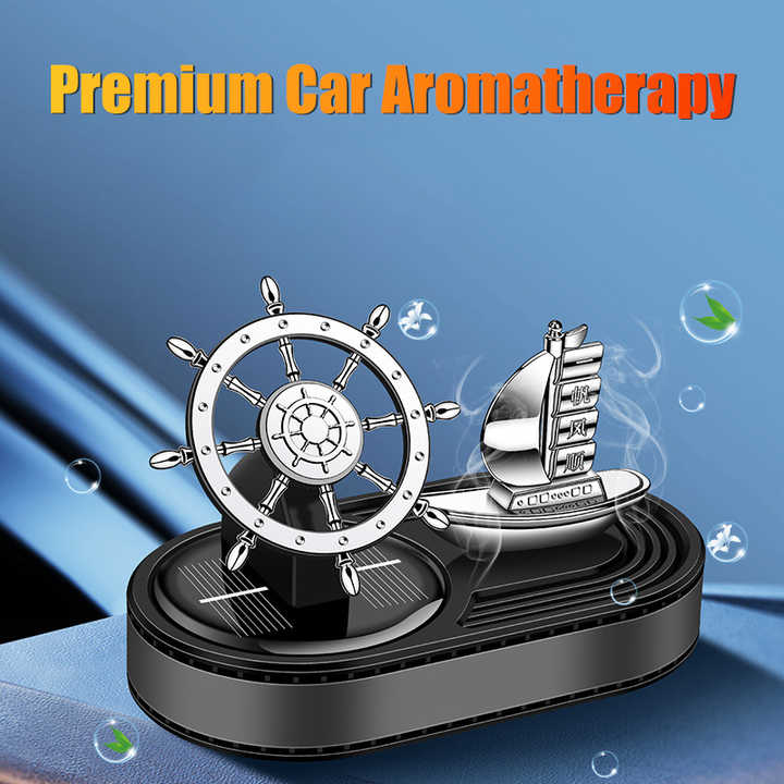 Solar Energy Rotating Car Dashboard Air Freshener