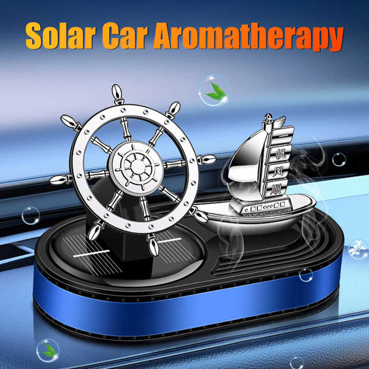 Solar Energy Rotating Car Dashboard Air Freshener