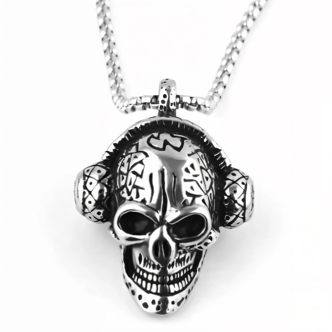 Headphone Skull Pendant-سماعة الرأس قلادة الجمجمة-Auto-Emporio-Kuwait.0